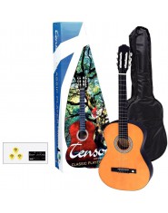 TENSON Classic guitars 4/4-Player Pack Guitar honey-coloured toned