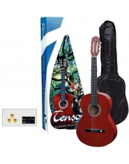 TENSON Classic guitars 4/4-Player Pack Guitar transparent-red