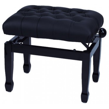 FX Piano bench de Luxe XL Black high gloss Seat black artificial leather